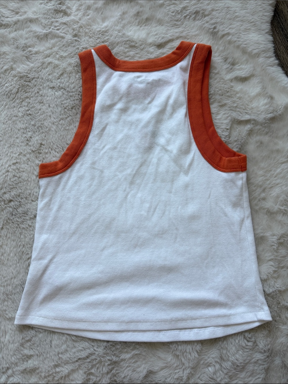 Old Navy White & Orange 'Just Peachy' Tank Top - Picture 3 of 3
